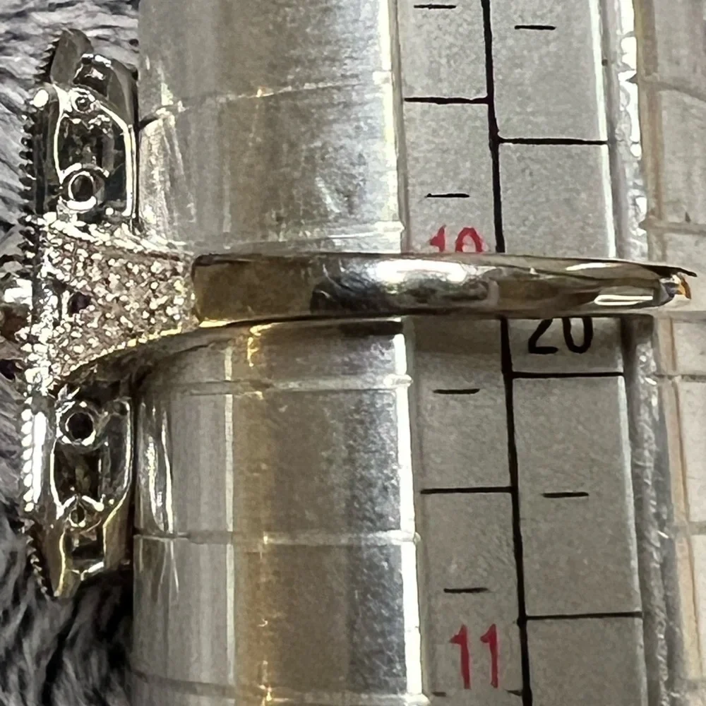QVC Titanic Collection 100th Anniversary White Topaz and Diamond Sterling Ring